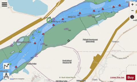 Lower Mississippi River section 11_510_812 depth contour Map - i-Boating App - Streets