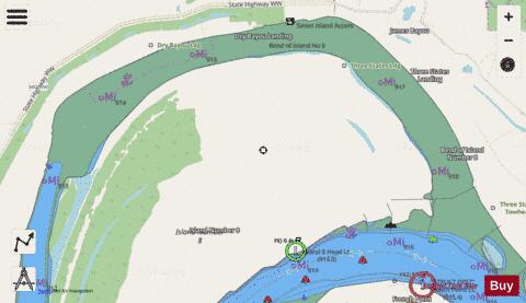 Lower Mississippi River section 11_515_799 depth contour Map - i-Boating App - Streets