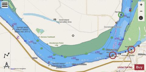 Lower Mississippi River section 11_516_800 depth contour Map - i-Boating App - Streets