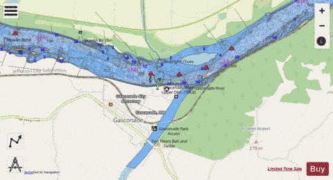 US_CC_MS_missouri_e_sq_11_503_785 depth contour Map - i-Boating App - Streets