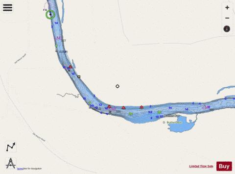 US_CC_MS_tombig_e_sq_11_520_822 depth contour Map - i-Boating App - Streets