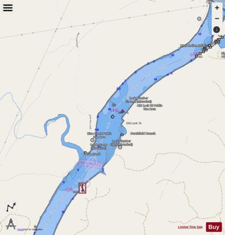 US_CC_MS_tombig_e_sq_11_526_821 depth contour Map - i-Boating App - Streets