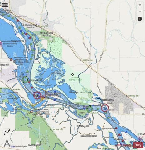 Upper Mississippi River section 11_497_739 depth contour Map - i-Boating App - Streets