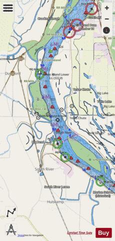 Upper Mississippi River section 11_503_776 depth contour Map - i-Boating App - Streets