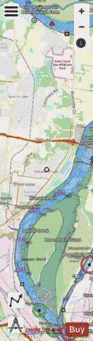 Upper Mississippi River section 11_510_784 depth contour Map - i-Boating App - Streets