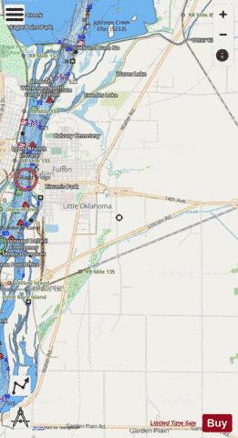 Upper Mississippi River section 11_511_761 depth contour Map - i-Boating App - Streets