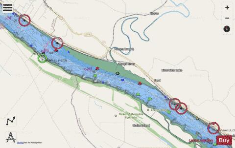 Upper Mississippi River section 11_513_790 depth contour Map - i-Boating App - Streets