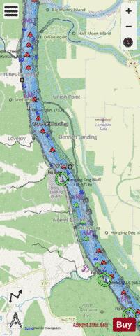 Upper Mississippi River section 11_514_793 depth contour Map - i-Boating App - Streets
