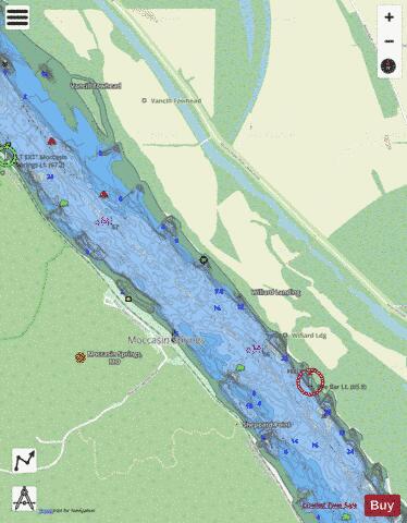 Upper Mississippi River section 11_515_793 depth contour Map - i-Boating App - Streets