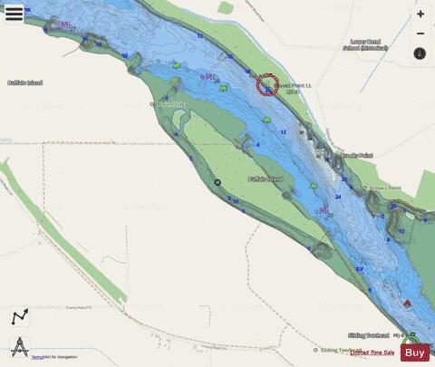 Upper Mississippi River section 11_515_797 depth contour Map - i-Boating App - Streets