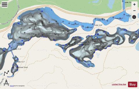 Leon Lake depth contour Map - i-Boating App - Streets