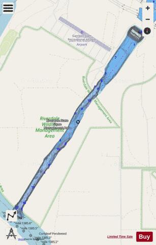 Riverdale Spillway Lake depth contour Map - i-Boating App - Streets