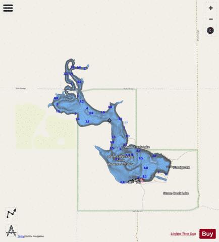 Danzig Dam depth contour Map - i-Boating App - Streets