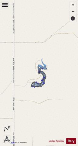 Olson Dam (Willy's Dam) depth contour Map - i-Boating App - Streets