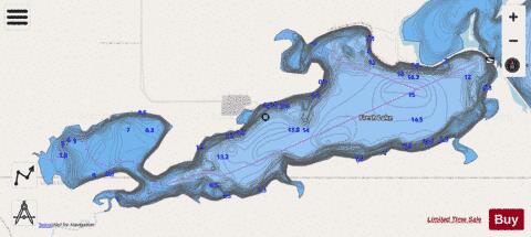 Fresh Lake depth contour Map - i-Boating App - Streets
