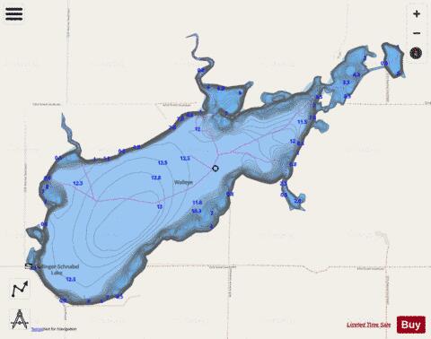 Dollinger-Schnabel Lake depth contour Map - i-Boating App - Streets