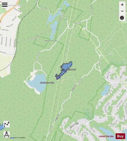Collins Pond depth contour Map - i-Boating App - Streets