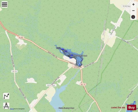 Hands Mill Pond depth contour Map - i-Boating App - Streets