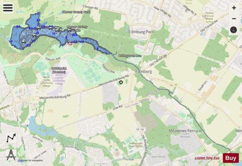 Mercer Lake depth contour Map - i-Boating App - Streets