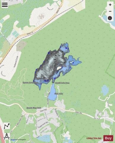Morris Lake/ Newton Reservoir depth contour Map - i-Boating App - Streets