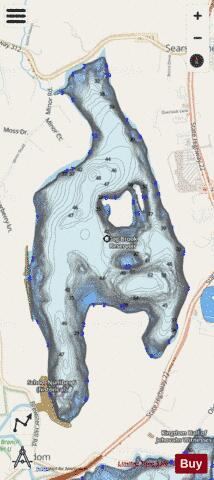 Bog Brook Reservoir depth contour Map - i-Boating App - Streets