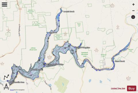 Cannonsville Reservoir depth contour Map - i-Boating App - Streets