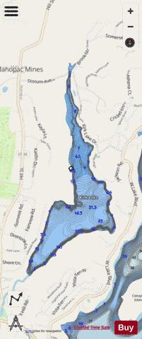 Kirk Lake depth contour Map - i-Boating App - Streets