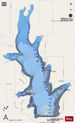 ClearCreek depth contour Map - i-Boating App - Streets