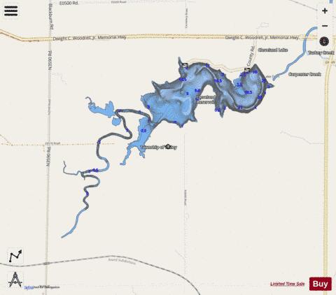 Cleveland depth contour Map - i-Boating App - Streets