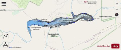 Tuscarora Lake depth contour Map - i-Boating App - Streets