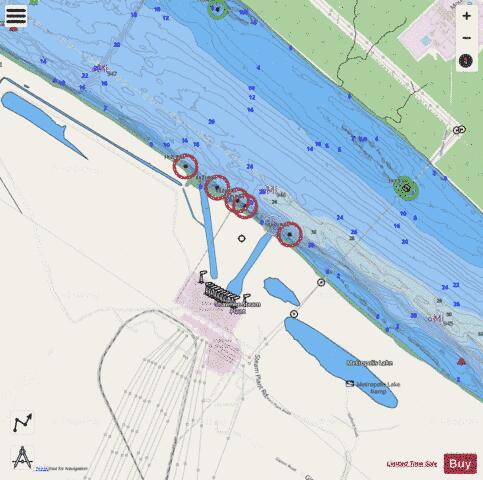 Ohio River section 11_518_796 depth contour Map - i-Boating App - Streets