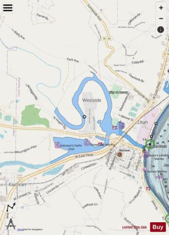Ohio River section 11_540_782 depth contour Map - i-Boating App - Streets