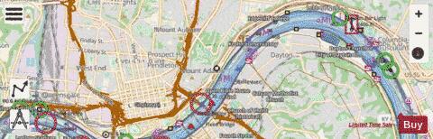 Ohio River section 11_543_781 depth contour Map - i-Boating App - Streets