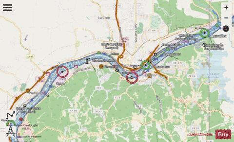 Ohio River section 11_565_770 depth contour Map - i-Boating App - Streets