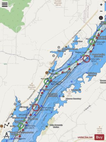 Tennessee River section 11_533_814 depth contour Map - i-Boating App - Streets