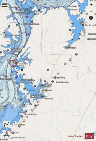 Tennessee River section 11_542_806 depth contour Map - i-Boating App - Streets