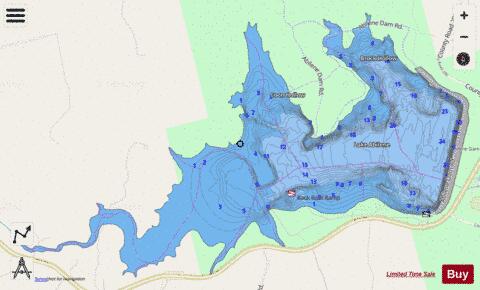 Abilene Lake depth contour Map - i-Boating App - Streets