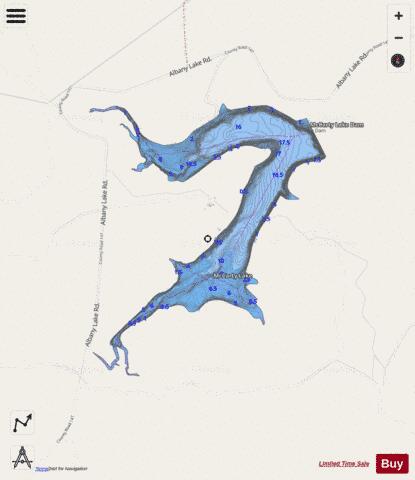Mccarty Lake depth contour Map - i-Boating App - Streets