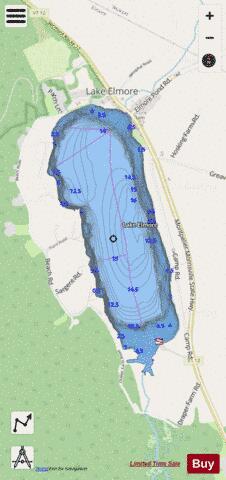 Elmore depth contour Map - i-Boating App - Streets