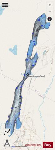 Great Hosmer depth contour Map - i-Boating App - Streets
