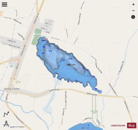 Lake Derby depth contour Map - i-Boating App - Streets