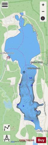 Lake Dunmore depth contour Map - i-Boating App - Streets