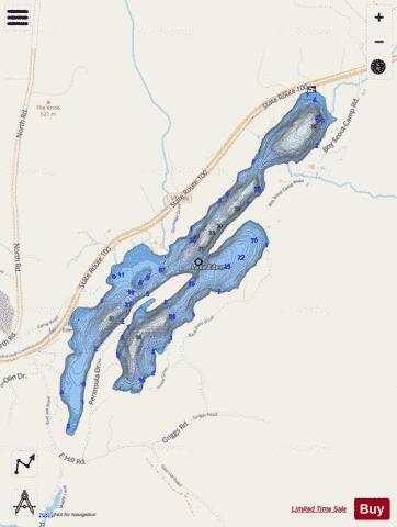 Lake Eden depth contour Map - i-Boating App - Streets