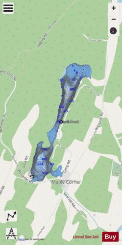 Curtis Pond depth contour Map - i-Boating App - Streets
