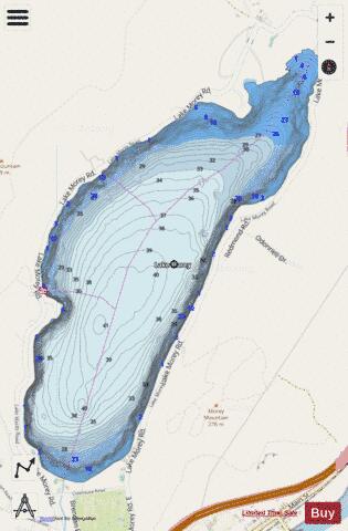 Lake Morey depth contour Map - i-Boating App - Streets
