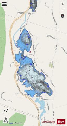 Lake Rescue depth contour Map - i-Boating App - Streets