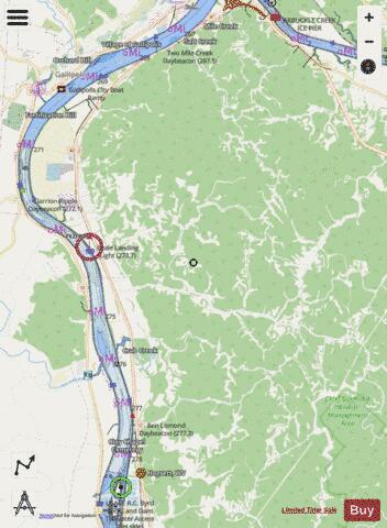 US_CC_WV_kanawha_e_sq_11_556_784 depth contour Map - i-Boating App - Streets