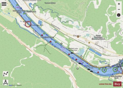 US_CC_WV_kanawha_e_sq_11_557_786 depth contour Map - i-Boating App - Streets