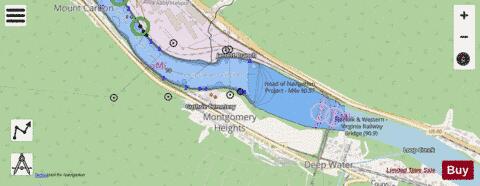 US_CC_WV_kanawha_e_sq_11_561_789 depth contour Map - i-Boating App - Streets
