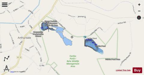 Fairfax Lake depth contour Map - i-Boating App - Streets